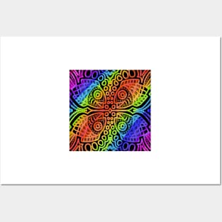 Rainbow Fish Pattern Posters and Art